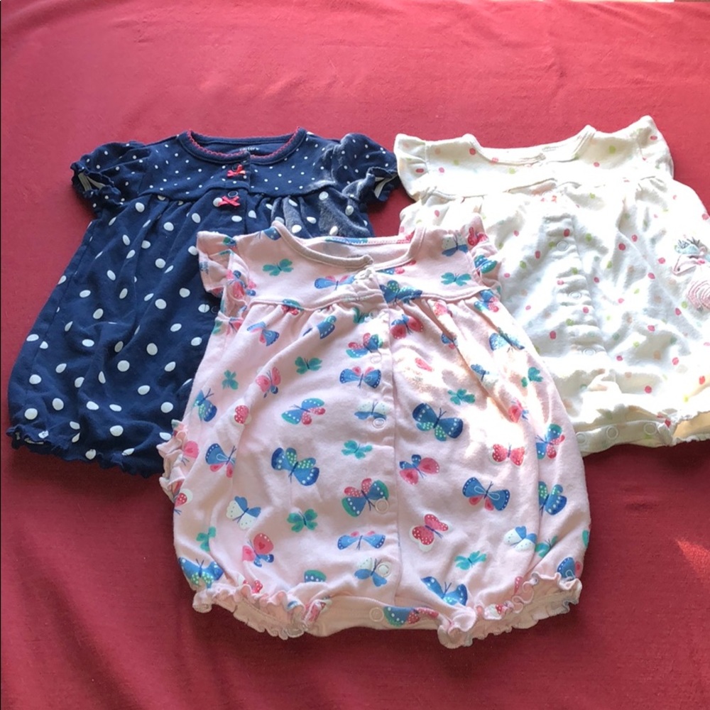3 Carter’s Rompers